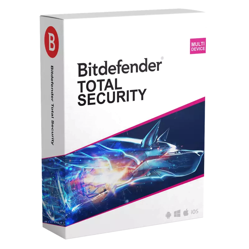 Bitdefender Total Security (z. B. 5 Geräte / 1 Jahr)
