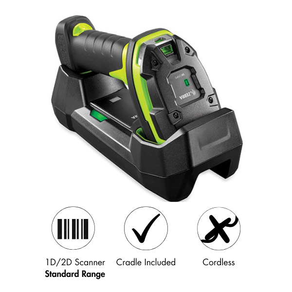 Zebra DS3678 ultra rugged scanner / standard range/ USB Kit includes cradle & line cord (DS3678-SR3U4210SFW)